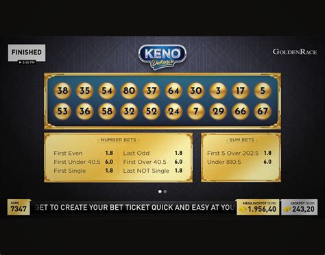 Golden Number Keno bet365